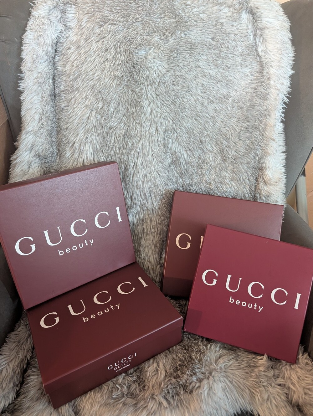 4 Gucci Beauty Gift Boxes - Burgundy Set